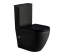 Унитаз безободковый IMPRESE LESNA BLACK Компакт напольный к стене, сиденье Slim slow-closing, i11507 black