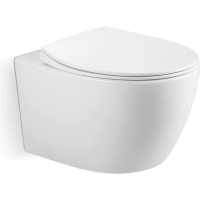 Унитаз подвесной Imprese SVETLY TWIST безободковый с сиденьем из дюропласта Slim slow-closing c06805203