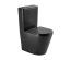 Унитаз безободковый IMPRESE LESNA BLACK Компакт напольный к стене, сиденье Slim slow-closing, с06509610