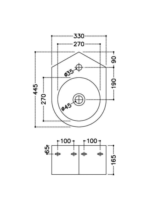 Раковина угловая Jaquar JDS 35x45,5 см, JDS-WHT-25841