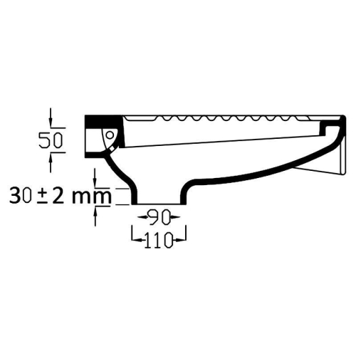 Чаша Генуя Jaquar 445х540мм, CNS-WHT-455LE