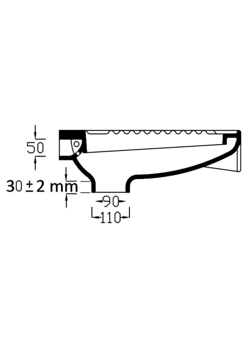 Чаша Генуя Jaquar 445х540мм, CNS-WHT-455LE