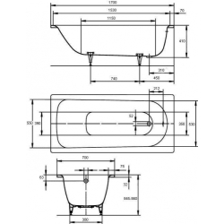Ванна сталева KALDEWEI Saniform Plus 363-1 (111800010001) 170x70