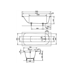 Ванна стальная KALDEWEI Saniform Plus 372-1 (112500010001) 160x75