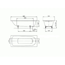 Ванна сталева KALDEWEI Saniform Plus Star 180X80 (337)