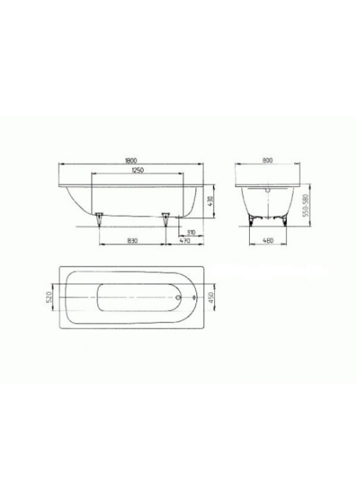 Ванна стальная KALDEWEI Saniform Plus Star 180X80 (337)