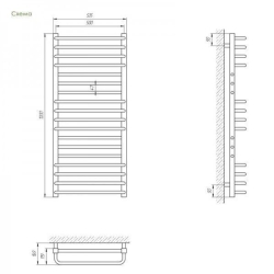 Полотенцесушитель Laris Гермес П18 500 х 1200