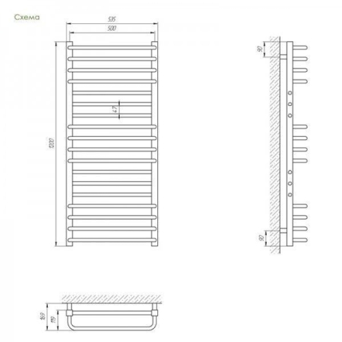 Сушка для рушників Laris Гермес П18 500 х 1200
