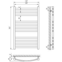 Полотенцесушитель Laris Гранд П11 500 х 900
