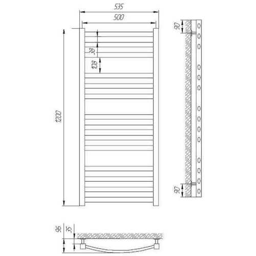 Сушка для рушників Laris Гранд П14 500 х 1200