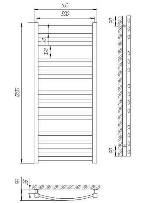 Сушка для рушників Laris Гранд П14 500 х 1200