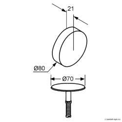 Слив перелив хром Kludi 7105545-00