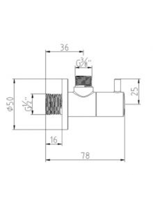 Кутовий вентиль KLUDI 3/8 DN 15 1584505-00