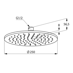 Верхний душ Kludi A-QA (6432587-00) черный матовый/хром