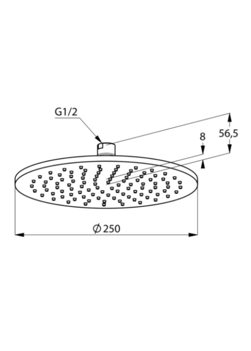 Верхний душ Kludi A-QA (6432587-00) черный матовый/хром