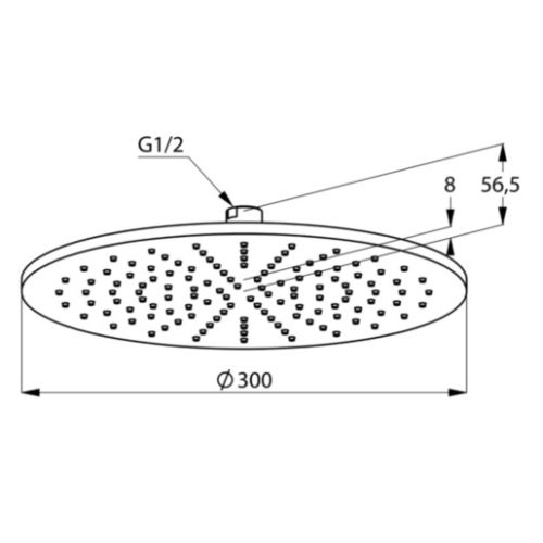 Верхній душ KLUDI A-QA (6433091-00) білий