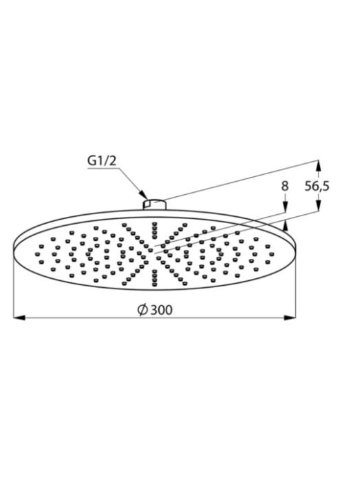 Верхній душ KLUDI A-QA (6433087-00) чорний матовий/хром