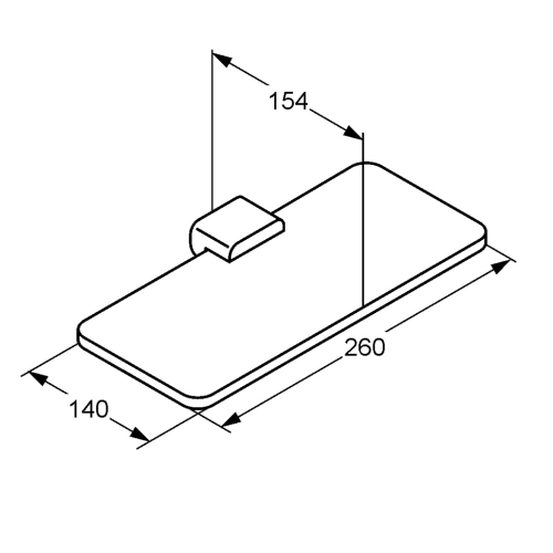 Полиця скляна Kludi E2 (4998705)