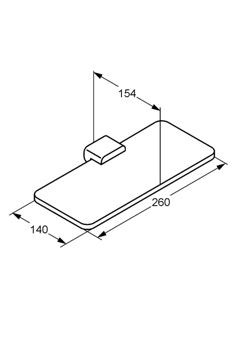 Полиця скляна Kludi E2 (4998705)