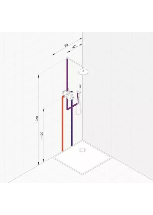 Душова система з термостатом Kludi Nova Fonte 7in1 чорний матовий 208313915 