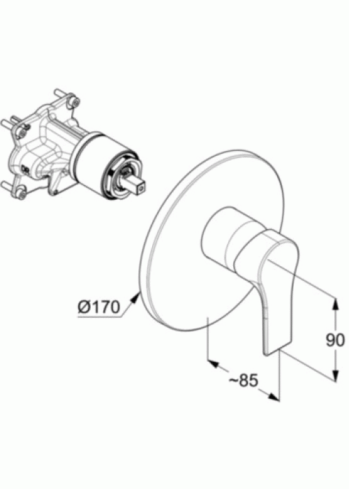 Смеситель для душа KLUDI Zenta SL, 486550565