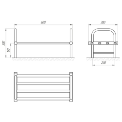 Сушка для обуви Laris Кватро М4 300*600, матовая, 73207161