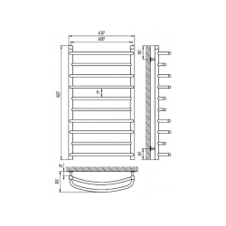 Полотенцесушитель Laris Евромикс П10 600 х 900