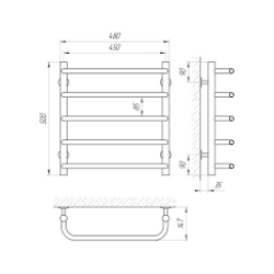 Сушка для рушників Laris Стандарт П5 450 х 500