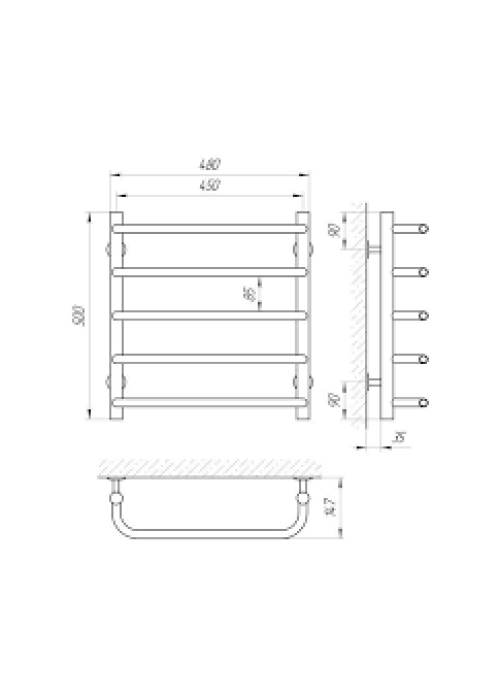 Сушка для рушників Laris Стандарт П5 450 х 500