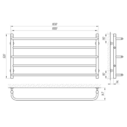 Сушка для рушників Laris Практик П5 1000 х 500