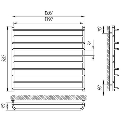Сушка для рушників Laris Практик П10 1000 х 900