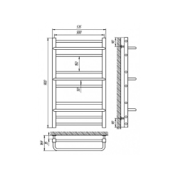 Полотенцесушитель Laris Ника П10 500 х 900