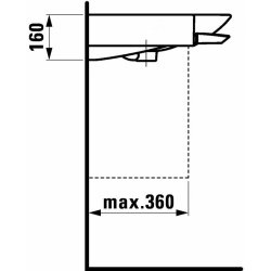 Раковина накладная Laufen PALACE 120x51 см, H8127040001041