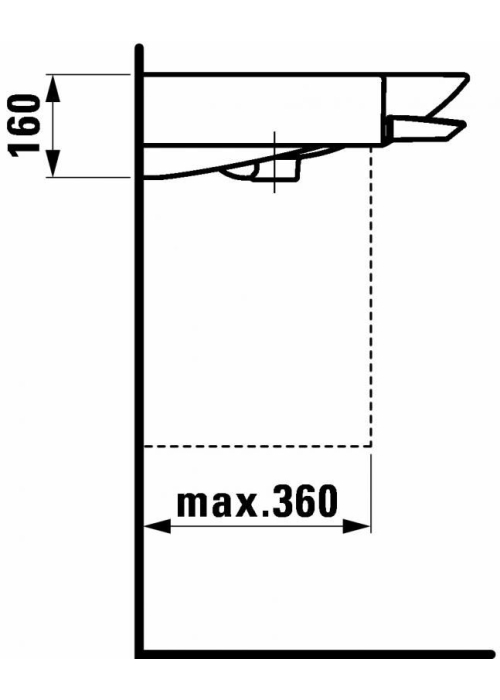 Раковина накладная Laufen PALACE 120x51 см, H8127040001041