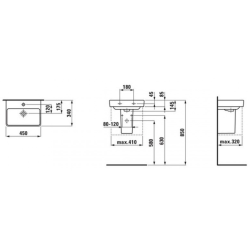 Раковина Laufen PRO S 45х34 H8159610001041