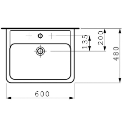 Раковина підвісна Laufen PRO A 60x48 см, з отвором