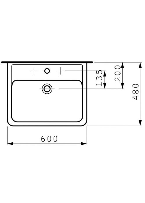 Раковина підвісна Laufen PRO A 60x48 см, з отвором