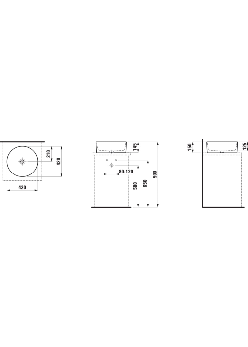 Умивальник LAUFEN BOWL  BOWL 420 мм H8129420001121