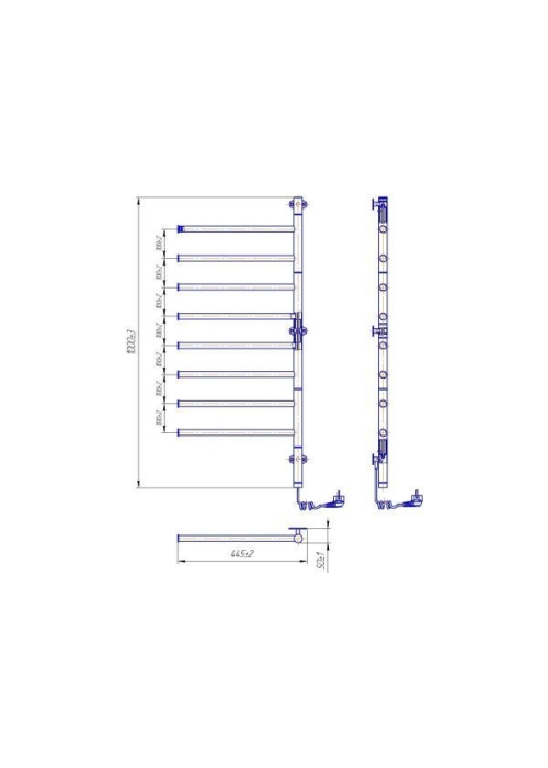 Полотенцесушитель Mario Веер-I 1000х445/50 электрический TR