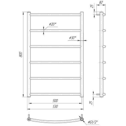 Полотенцесушитель Mario  Классик НР 800х530/500