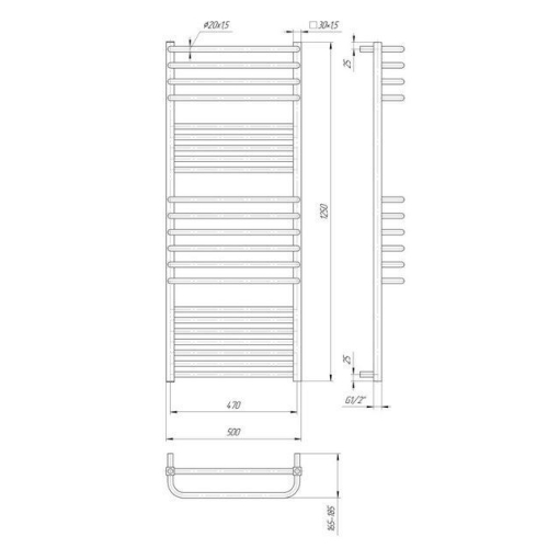 Сушка для рушників Mario Гера-Люкс 1250х500/470