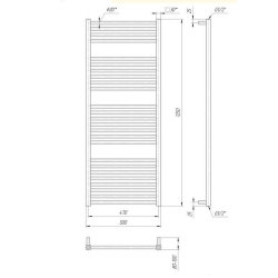 Полотенцесушитель Mario  Гера 1250х500/470
