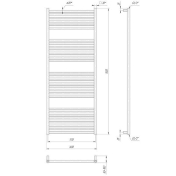 Полотенцесушитель Mario  Гера 1500х600/570