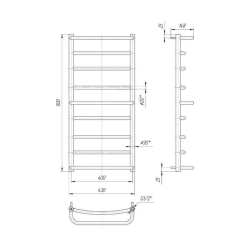 Полотенцесушитель Mario   Люкс 900х430/400