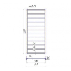 Полотенцесушитель Mario  Модена 1200х540/500