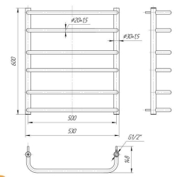 Сушка для рушників Mario Стандарт 600х530/500