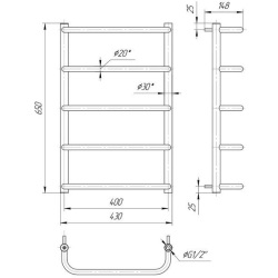 Сушка для рушників Mario Стандарт НР 650х430/400