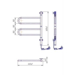 Полотенцесушитель Mario Тристар-I 600х445/50 электрический
