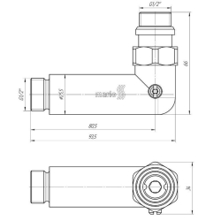 Кран кутовий G1/2