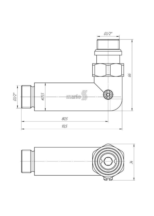 Кран кутовий G1/2